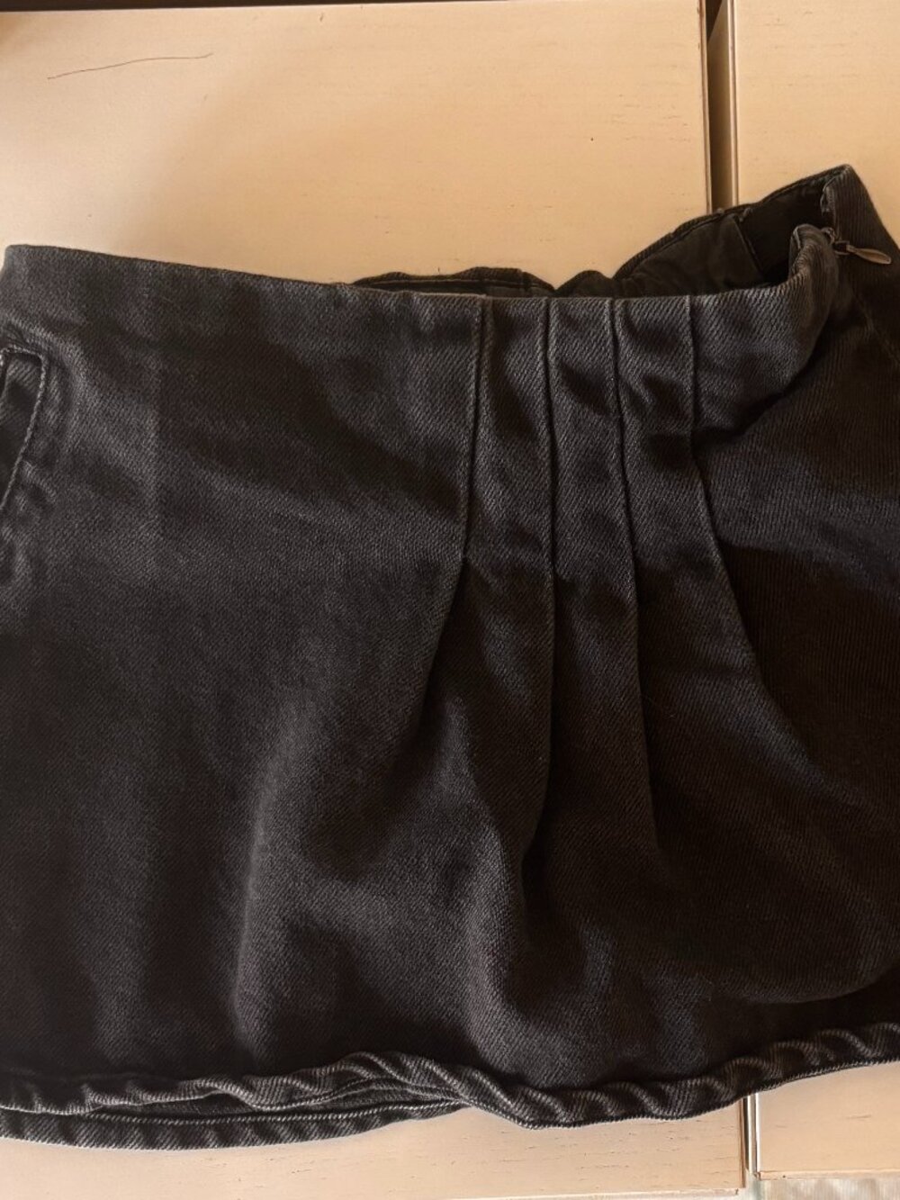 Black Denim Zara Mini Skort